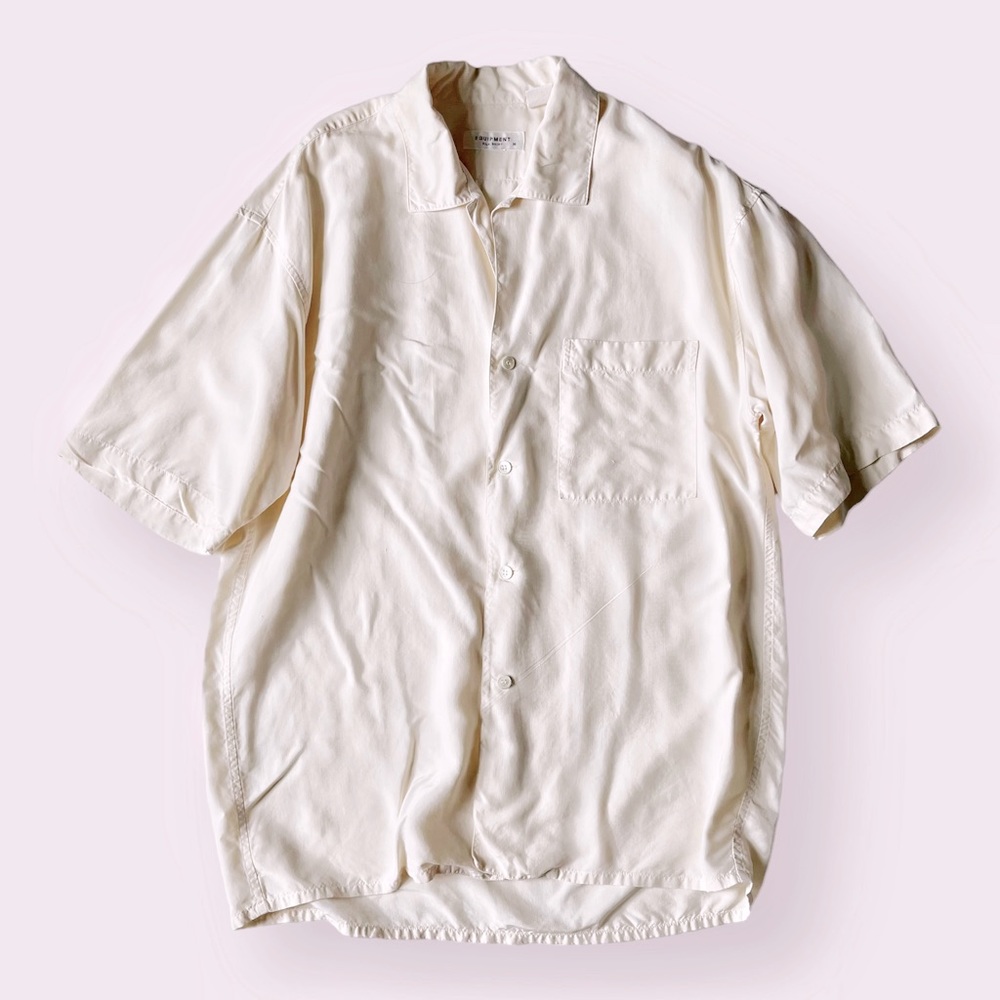 Equipment Cream Casual Button Down Shirt